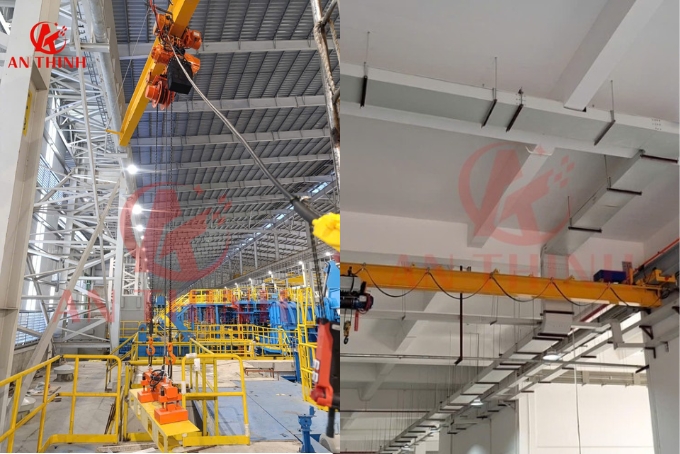 So sánh cầu trục quay và cầu trục treo