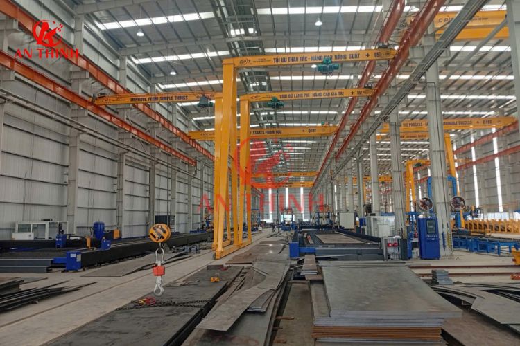 Bàn giao dự án bán cổng trục 5T dầm đơn tại Bắc Ninh