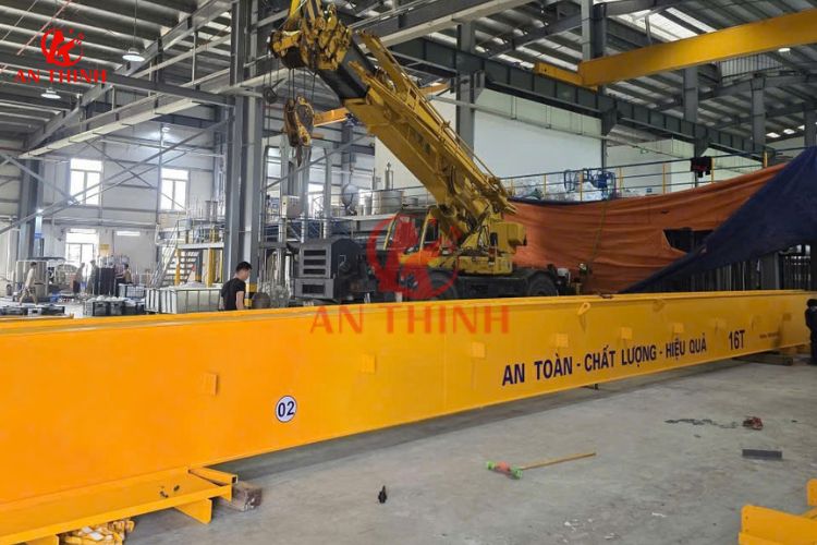 Kết cấu dầm hộp chịu lực được An Thịnh trực tiếp sản xuất và kiểm định siêu âm mối hàn